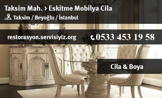 Taksim Eskitme Mobilya Cila İletişim