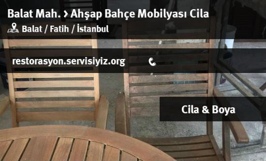 Balat Ahşap Bahçe Mobilyası Cila İletişim