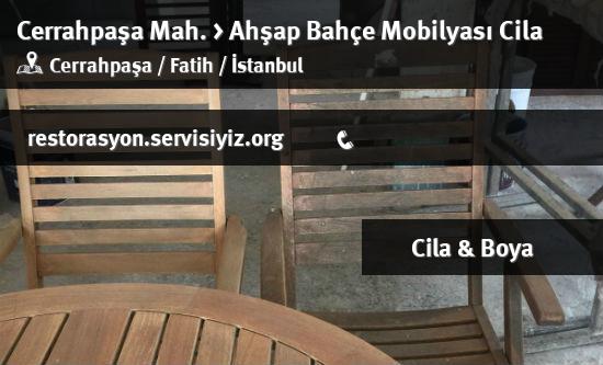 Cerrahpaşa Ahşap Bahçe Mobilyası Cila İletişim
