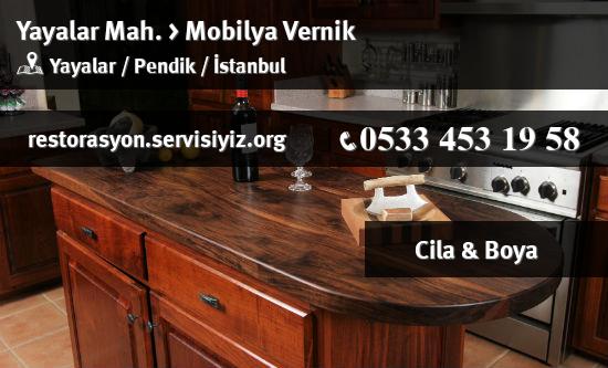 Yayalar Mobilya Vernik İletişim