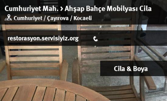 Cumhuriyet Ahşap Bahçe Mobilyası Cila İletişim