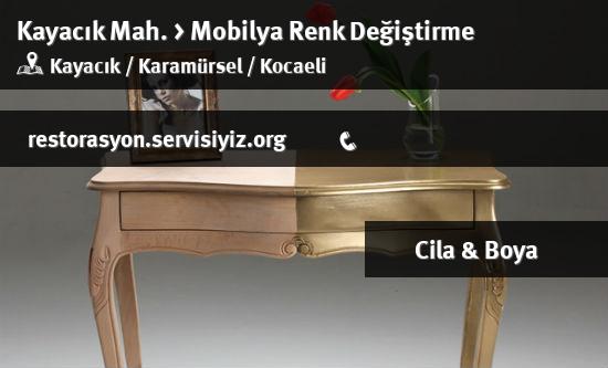 Kayacık Mobilya Renk Değiştirme İletişim