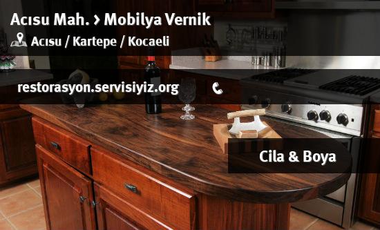 Acısu Mobilya Vernik İletişim